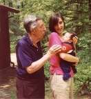 Papa Ted, Aunt Alex and baby Nick, 1987