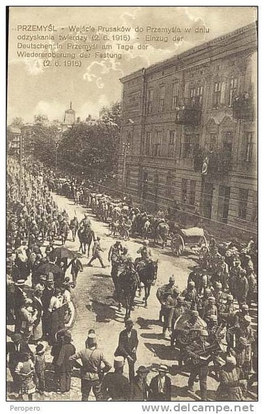 AK Przemysl 1WK Einzug der deutschen nach der Wiedereroberung am 2 Juni 1916.jpg