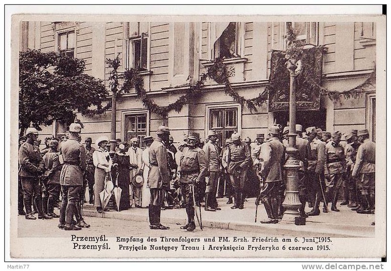 AK Przemysl 1915 Empfang des Thronfolgers & FM Friedrich.jpg