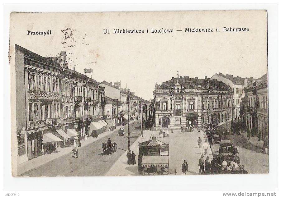 AK Przemysl Mickiewicz- u. Bahngasse c. 1910